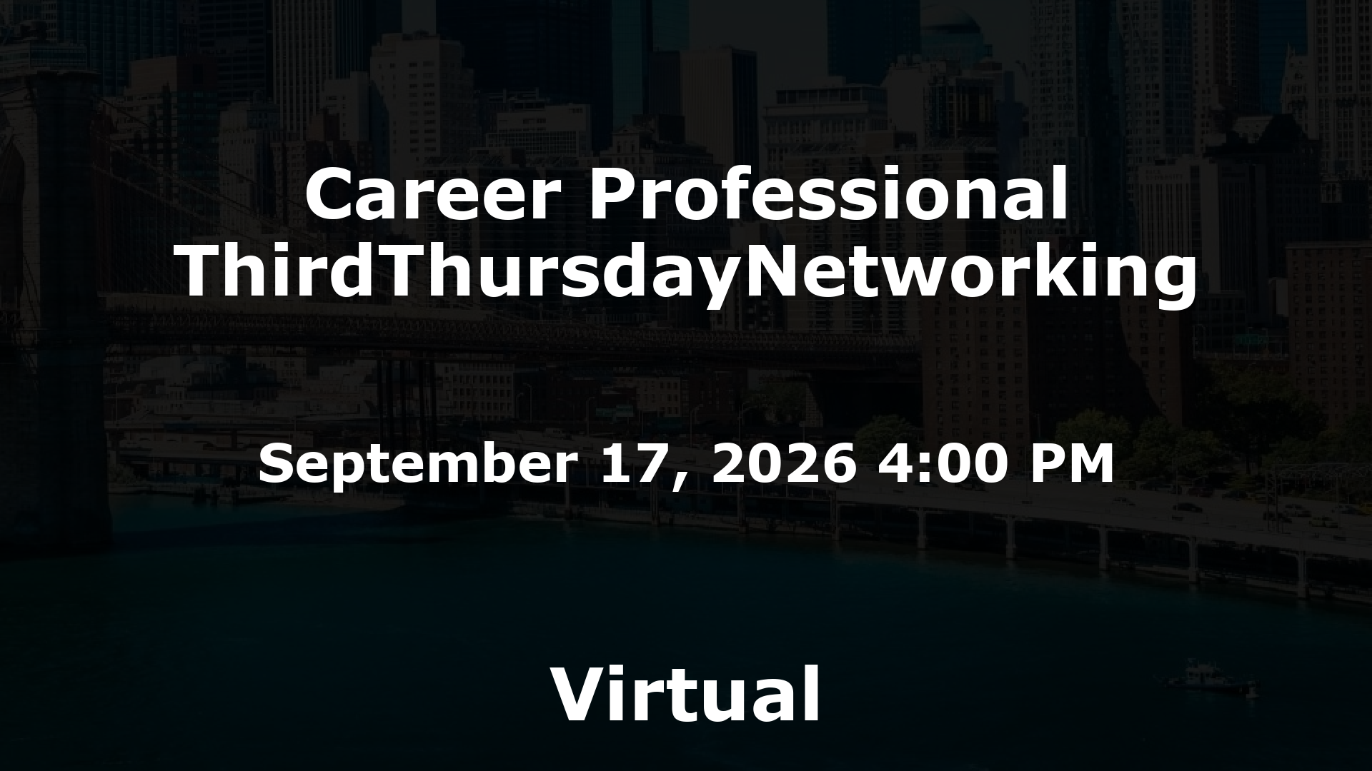 Career Professional ThirdThursdayNetworking event image